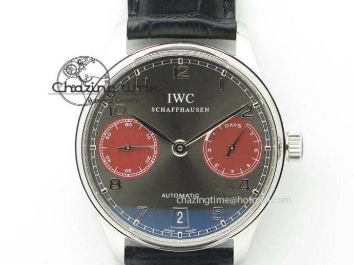 MIROTIME 0405 Bold Portuguese Real PR IW500704 ZF 1:1 Best Edition On Black Leather Strap A 7374